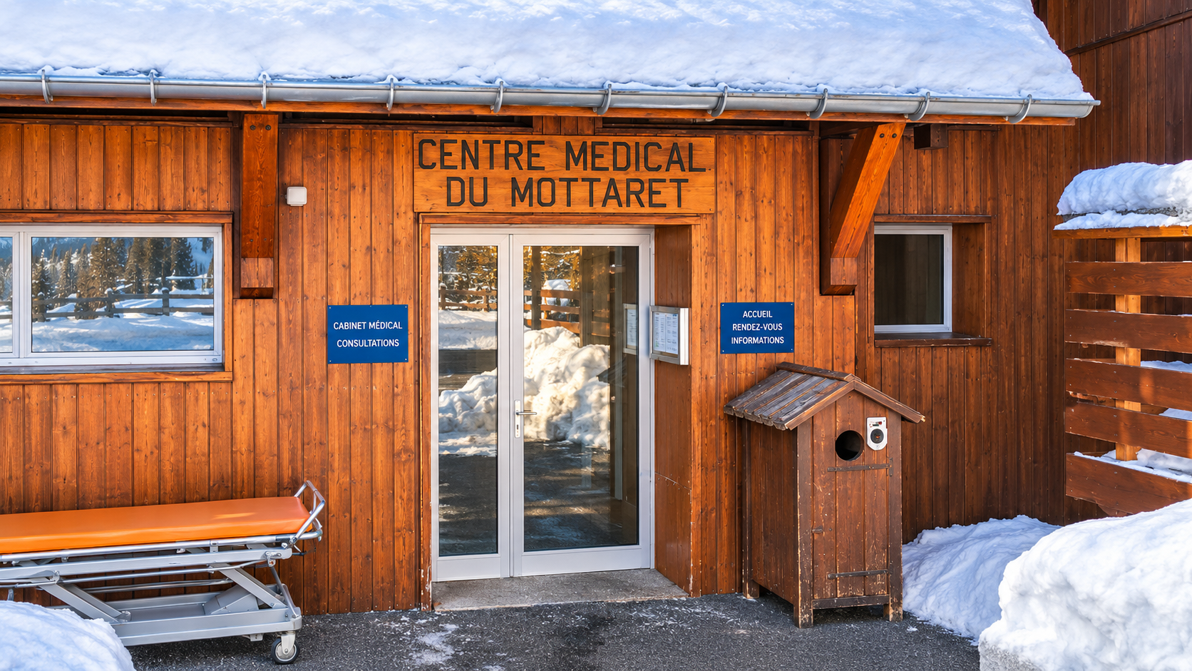 Entrée du centre médical du Mottaret